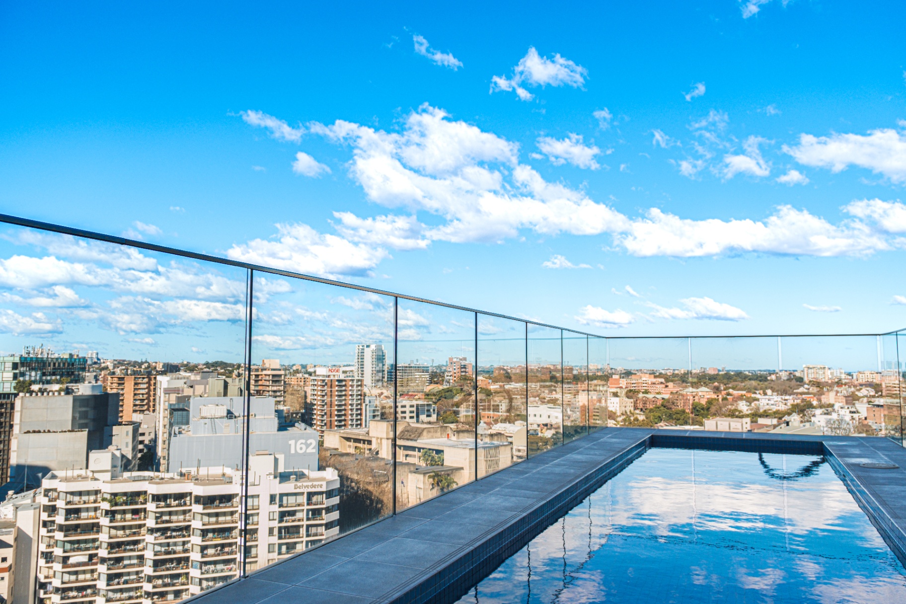 Rooftop pool with Sydney city view